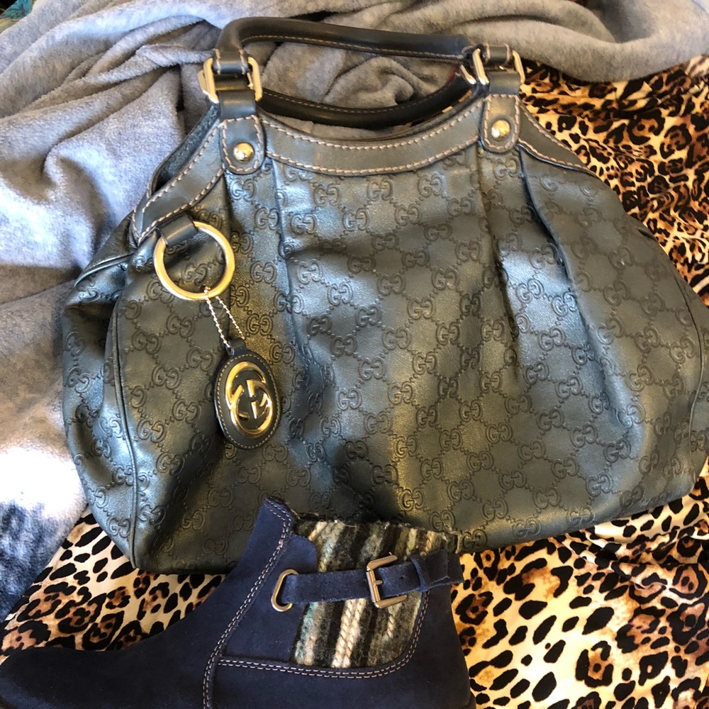 GUCCI Medium Sukey All Leather GG Handbag!